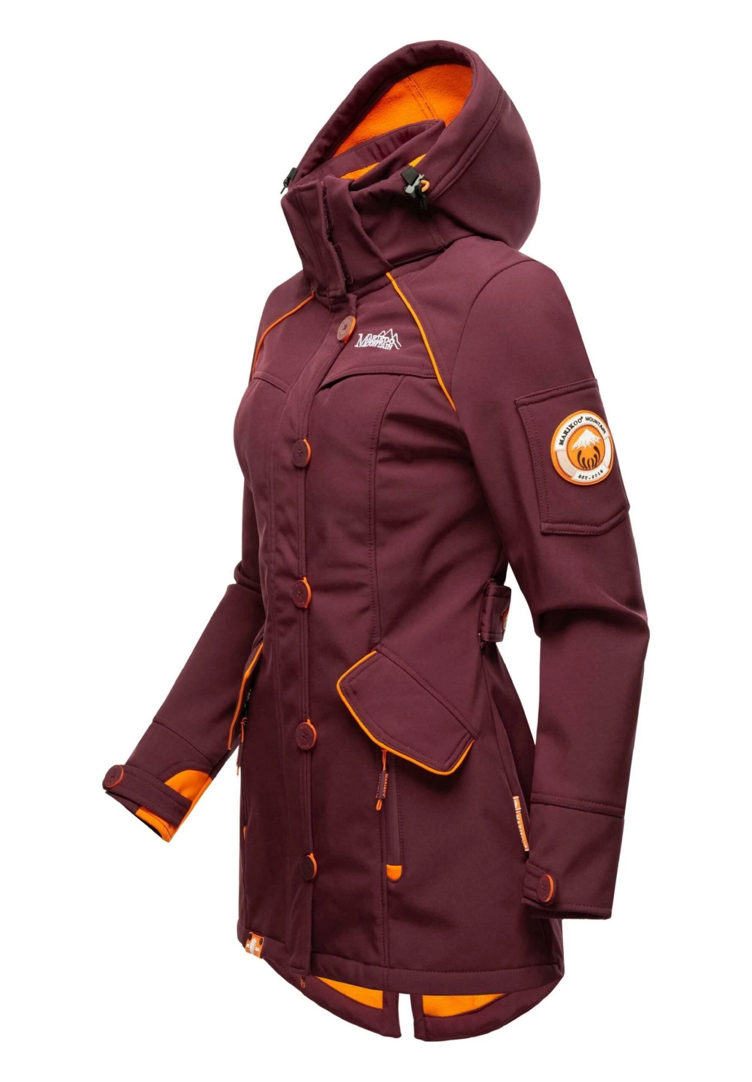 Marikoo Soulinaa - Parka - Dark Red Melange 4 Marikoo Soulinaa - Parka - Dark Red Melange - Imagen 2
