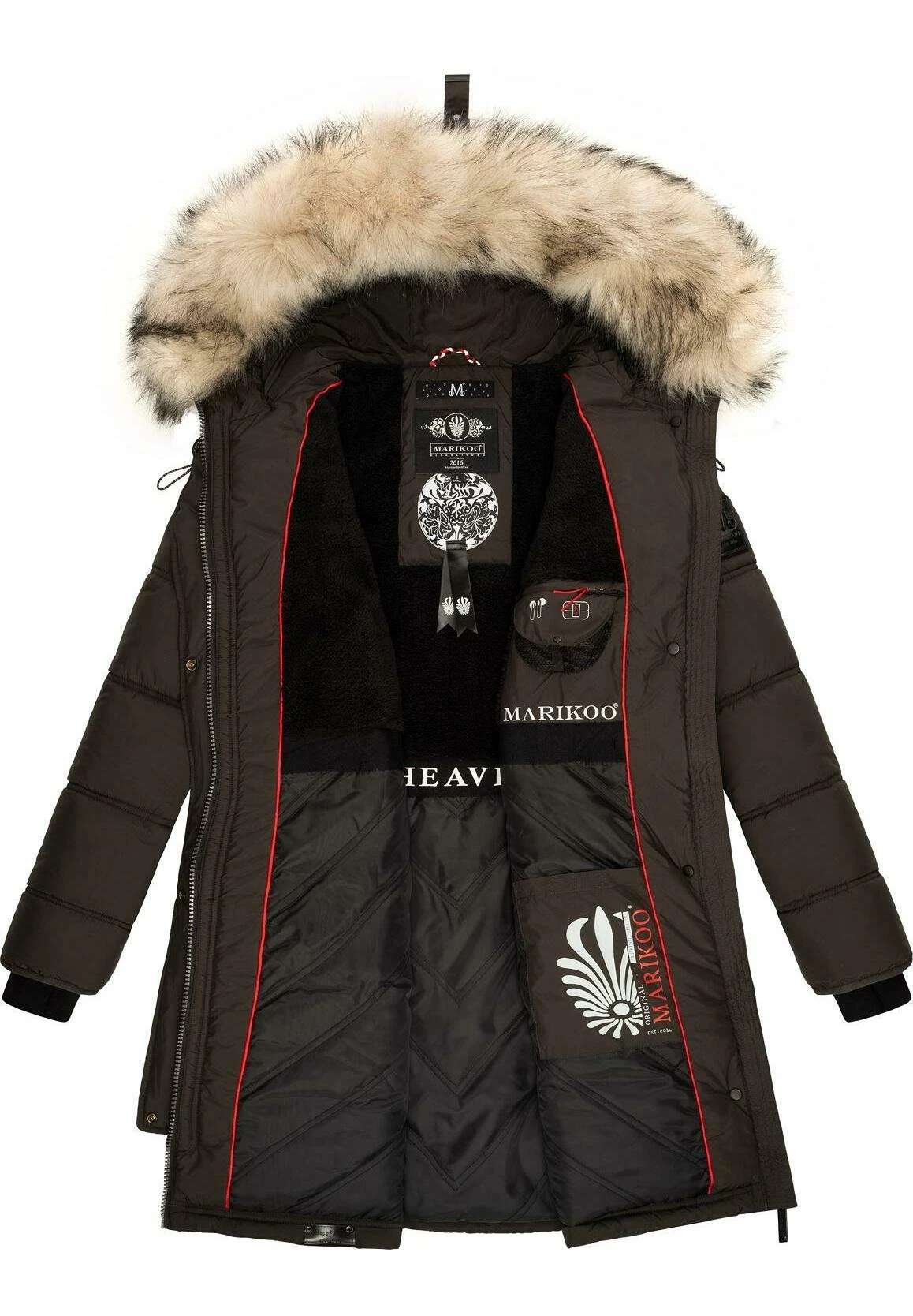 Marikoo Chaskaa - Abrigo De Invierno - Dark Grey 7 Marikoo Chaskaa - Abrigo De Invierno - Dark Grey - Imagen 5