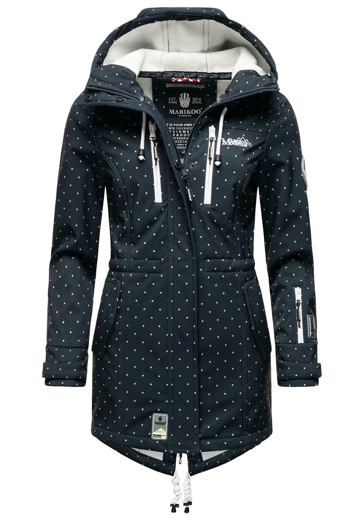 Marikoo Zimtzicke - Parka - Navy Dots 3 Marikoo Zimtzicke - Parka - Navy Dots