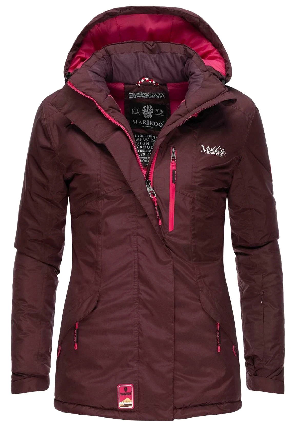 Marikoo Chaqueta De Invierno - Dark Red Melange 3 Marikoo Chaqueta De Invierno - Dark Red Melange