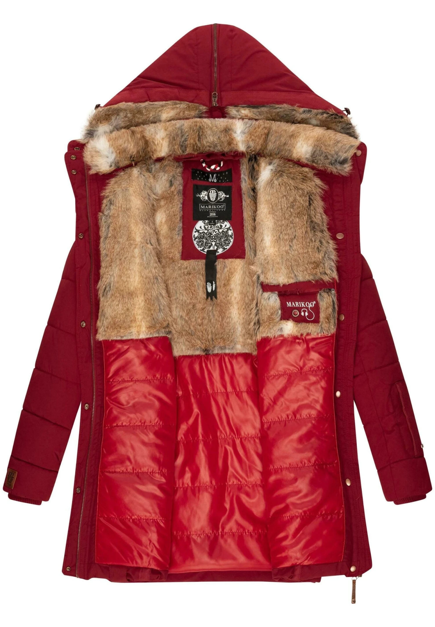 Marikoo Lieblings - Abrigo De Invierno - Blood Red 4 Marikoo Lieblings - Abrigo De Invierno - Blood Red - Imagen 2