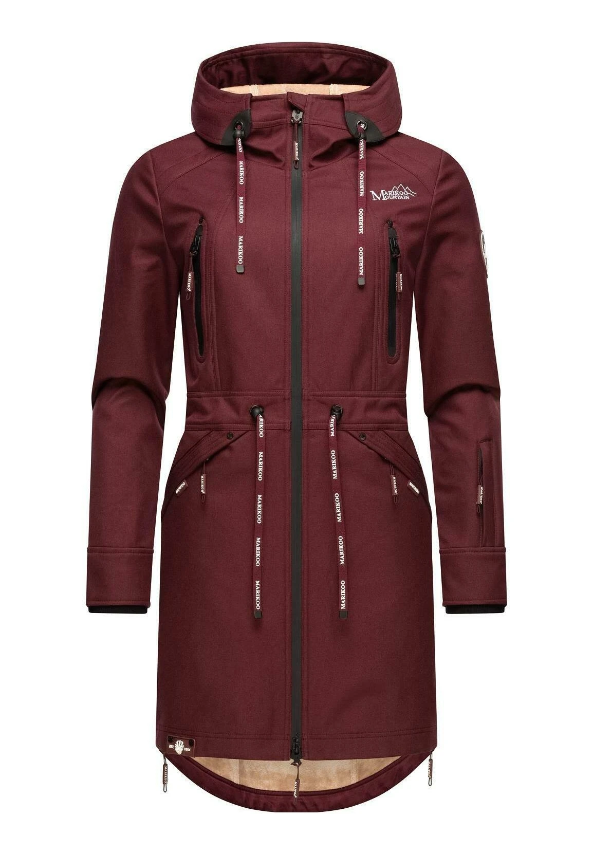 Marikoo Racquelle - Parka - Dark Red Melange 9 Marikoo Racquelle - Parka - Dark Red Melange - Imagen 7