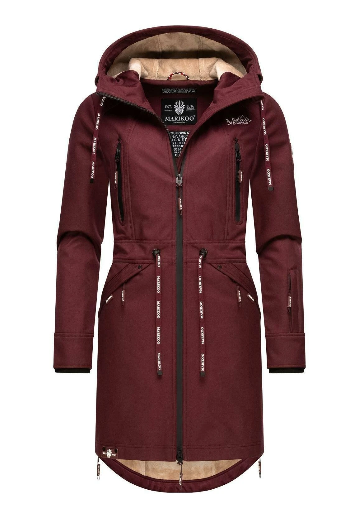 Marikoo Racquelle - Parka - Dark Red Melange 6 Marikoo Racquelle - Parka - Dark Red Melange - Imagen 4