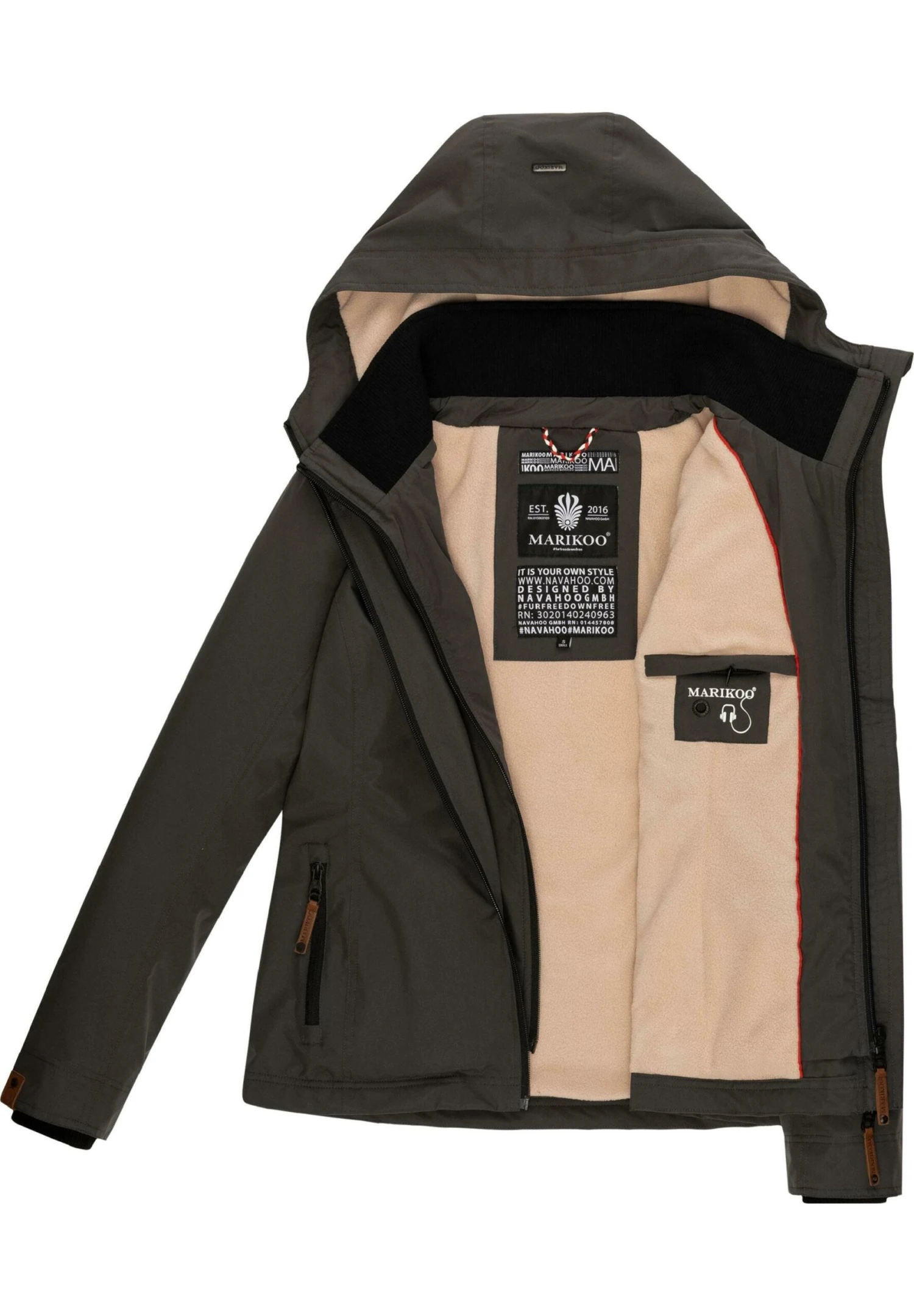 Marikoo Erdbeere - Chaqueta Outdoor - Dark Grey 6 Marikoo Erdbeere - Chaqueta Outdoor - Dark Grey - Imagen 4