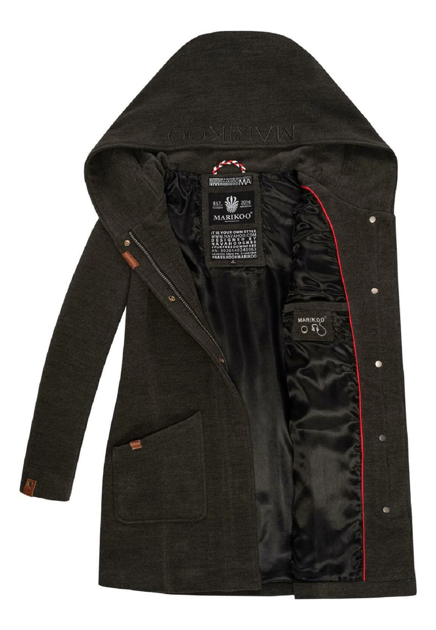 Marikoo Abrigo De Invierno - Anthracite Meliert 8 Marikoo Abrigo De Invierno - Anthracite Meliert - Imagen 6