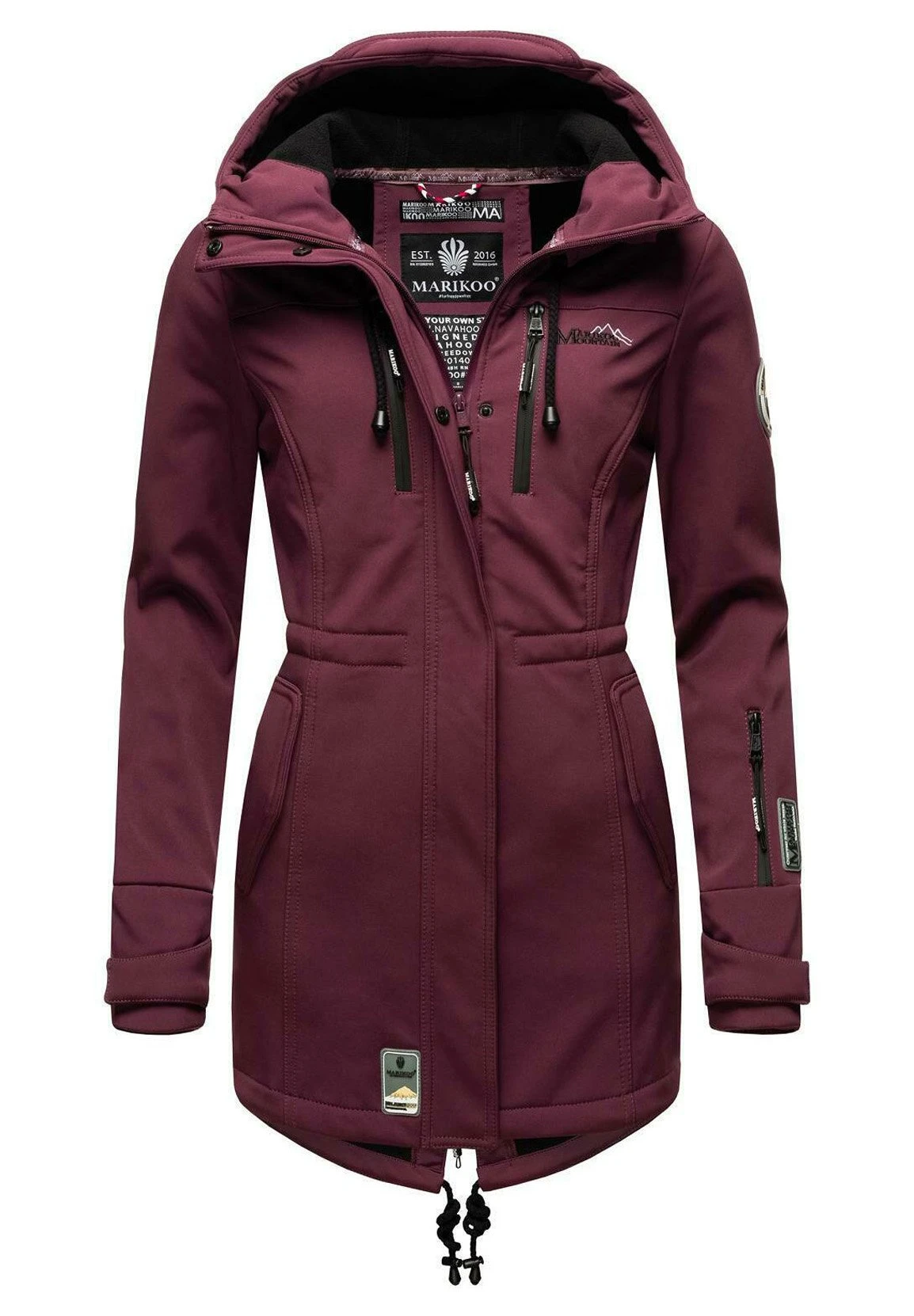 Marikoo Zimtzicke - Parka - Dark Red Melange 3 Marikoo Zimtzicke - Parka - Dark Red Melange