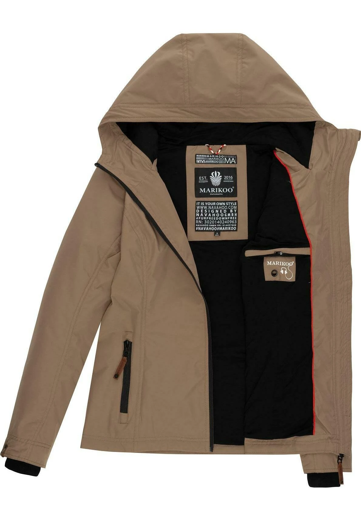Marikoo Brombeere - Chaqueta Outdoor - Taupe 6 Marikoo Brombeere - Chaqueta Outdoor - Taupe - Imagen 4
