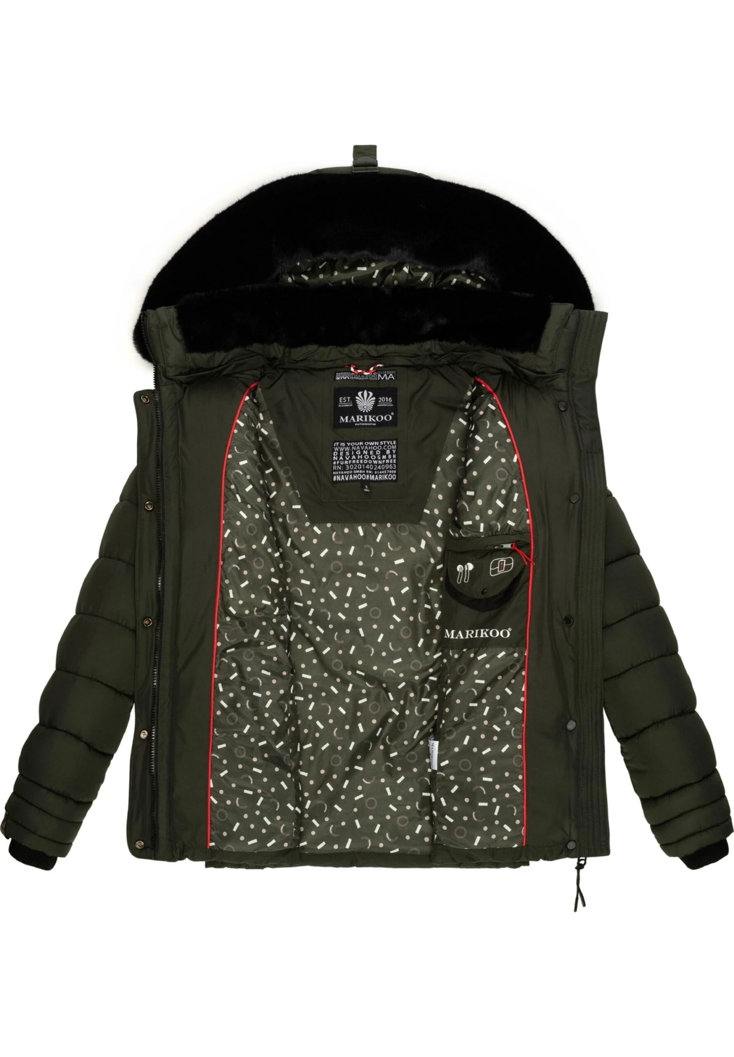 Marikoo Qesraa - Chaqueta De Invierno - Dark Olive 8 Marikoo Qesraa - Chaqueta De Invierno - Dark Olive - Imagen 6