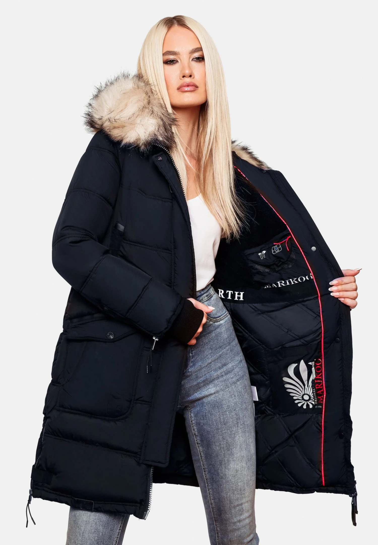 Marikoo Chaskaa - Abrigo De Invierno - Dark Blue 6 Marikoo Chaskaa - Abrigo De Invierno - Dark Blue - Imagen 4