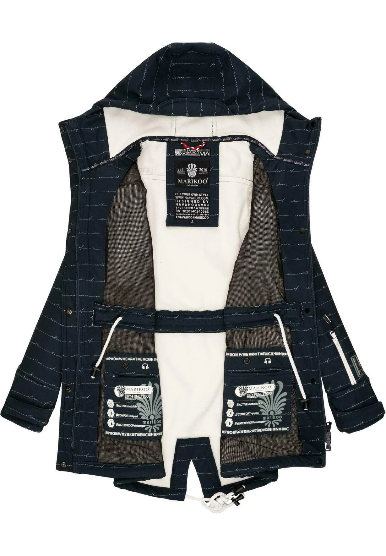 Marikoo Zimtzicke - Parka - Navy Lines 6 Marikoo Zimtzicke - Parka - Navy Lines - Imagen 4