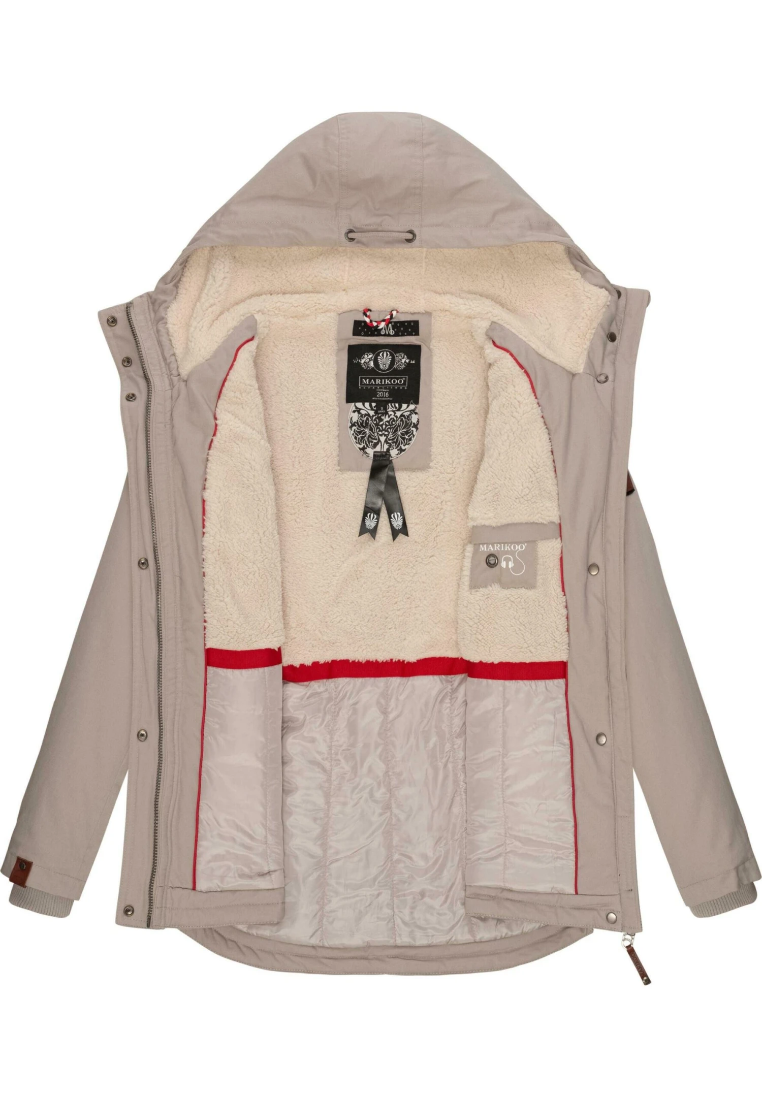 Marikoo Bikoo - Abrigo De Invierno - Light Grey Melange 6 Marikoo Bikoo - Abrigo De Invierno - Light Grey Melange - Imagen 4