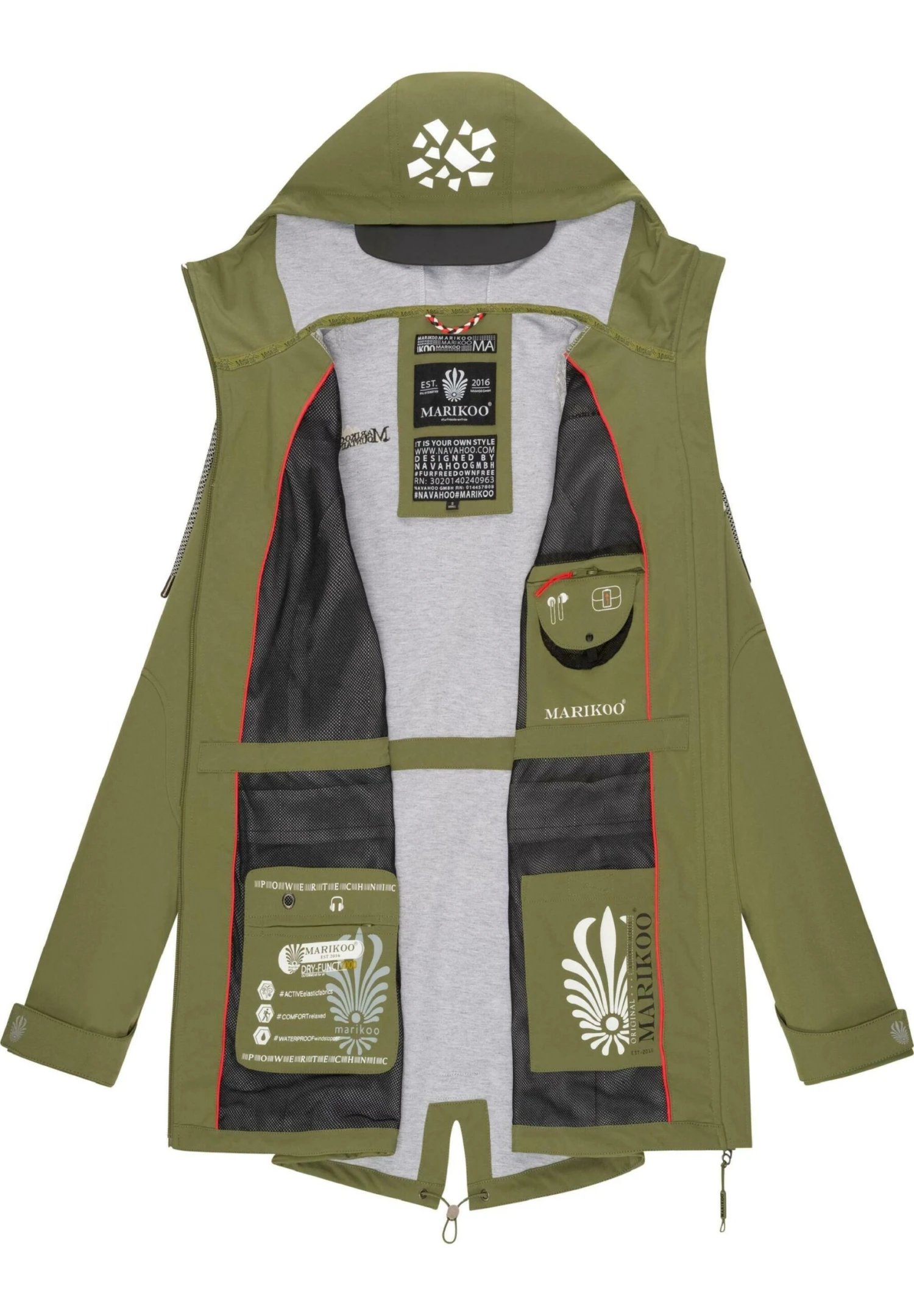 Marikoo Ulissaa - Impermeable - Olive 7 Marikoo Ulissaa - Impermeable - Olive - Imagen 5