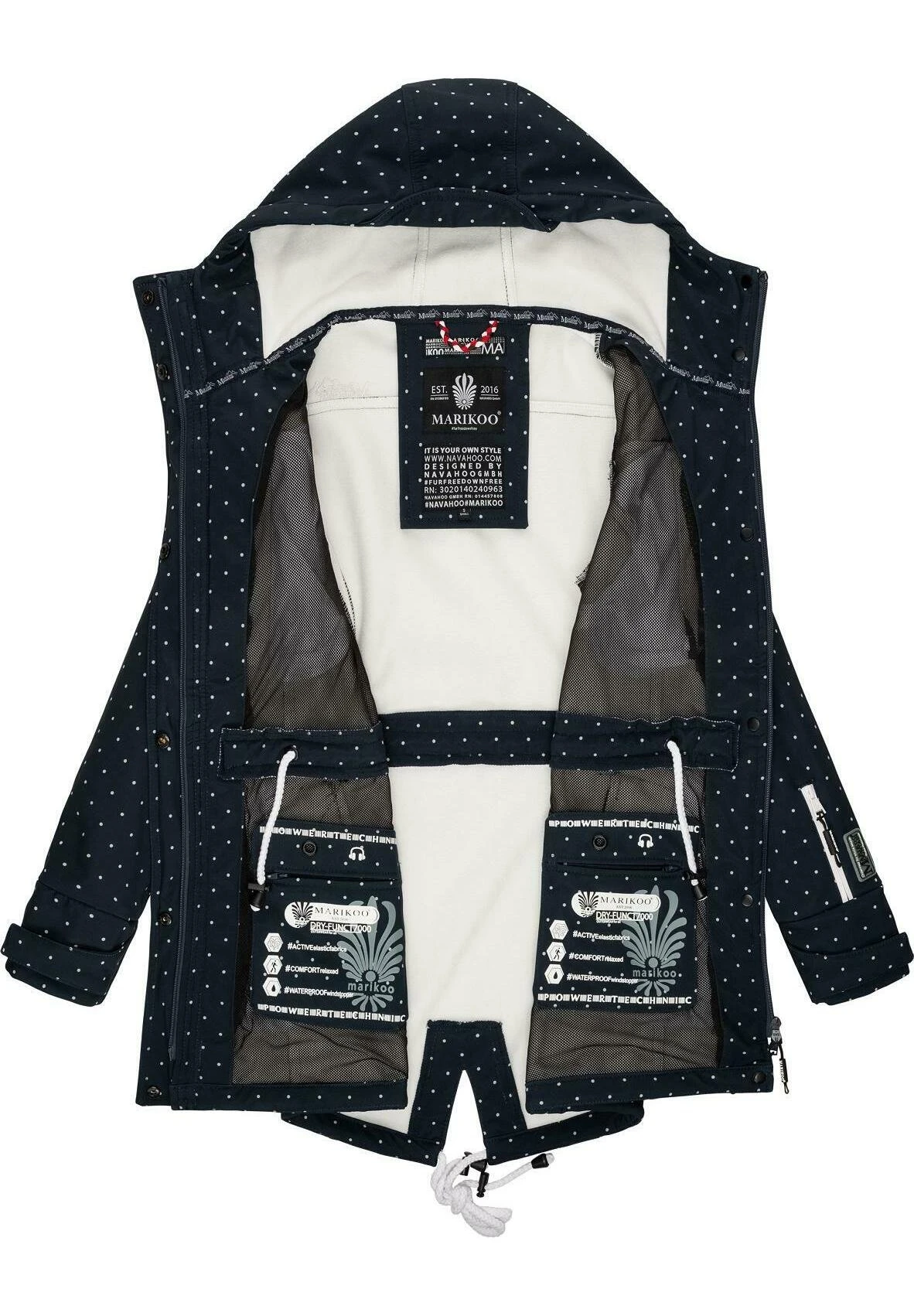 Marikoo Zimtzicke - Parka - Navy Dots 6 Marikoo Zimtzicke - Parka - Navy Dots - Imagen 4