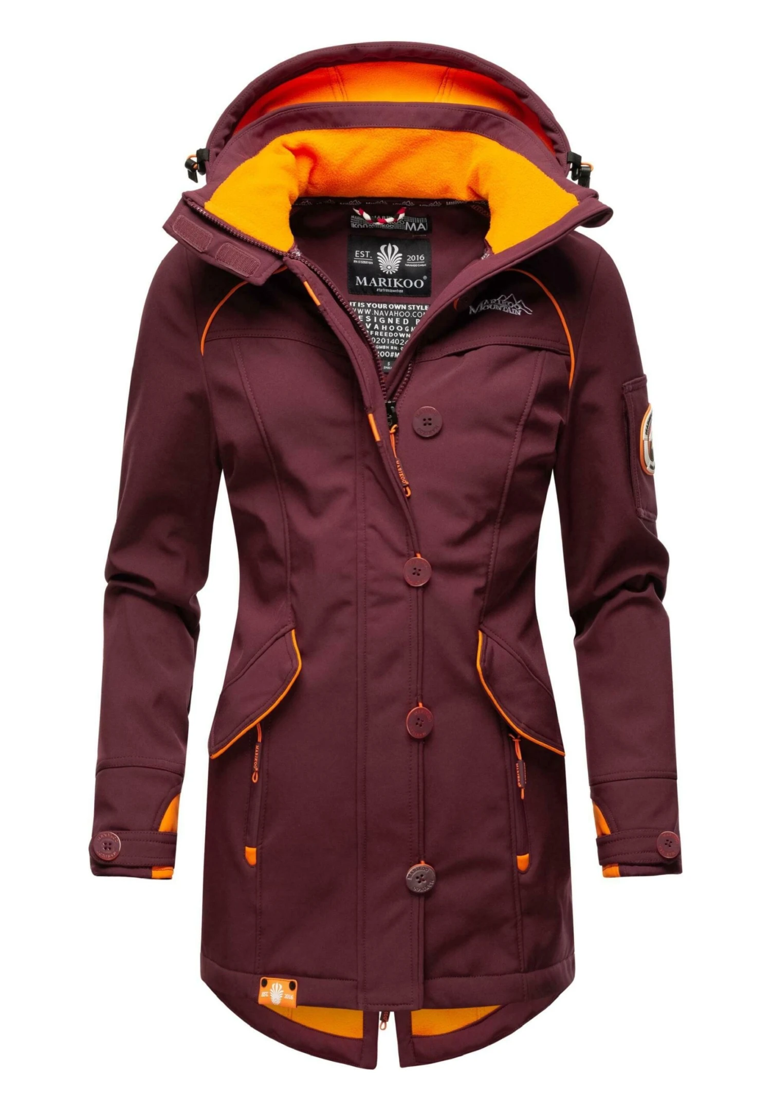 Marikoo Soulinaa - Parka - Dark Red Melange 3 Marikoo Soulinaa - Parka - Dark Red Melange