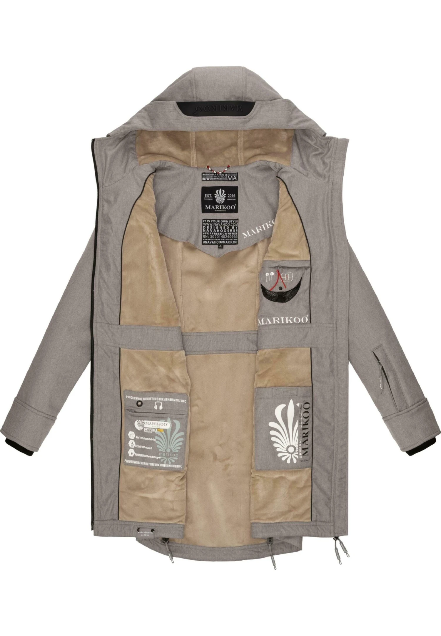 Marikoo Racquelle - Parka - Zinc Grey 6 Marikoo Racquelle - Parka - Zinc Grey - Imagen 4